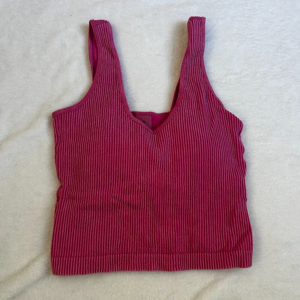 Alter'd State Revival Ribbed Pink Tank